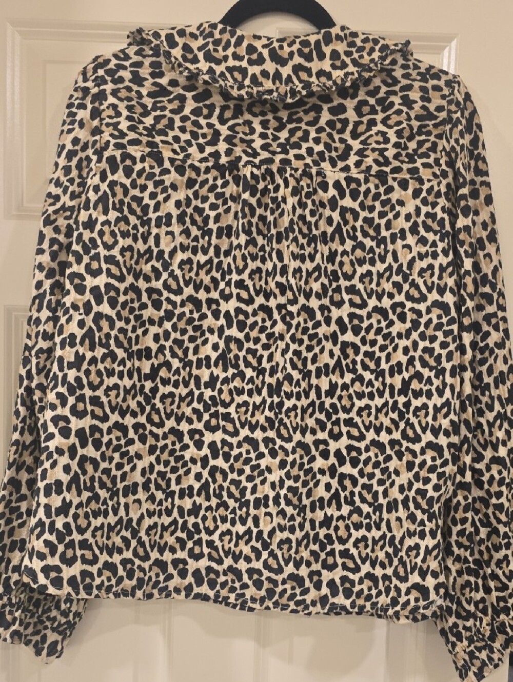 Pilcro Leopard Print Shirt in Cream and Black - Picture 6 of 8